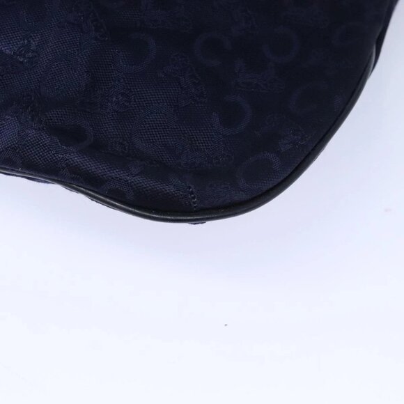 CELINE C Sulky Hand Bag Canvas Leather Navy Auth - Picture 14 of 16
